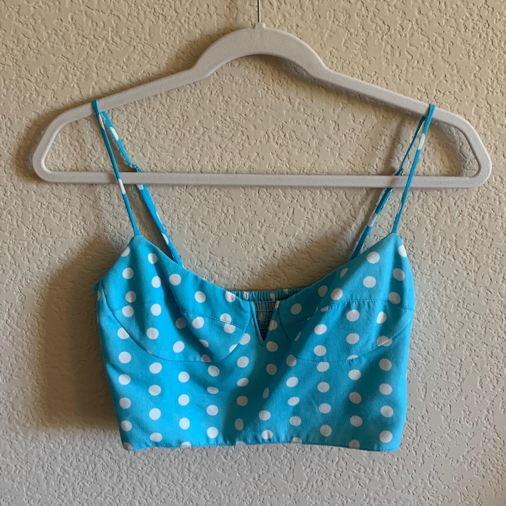 Blue Life Polka Dot tank top